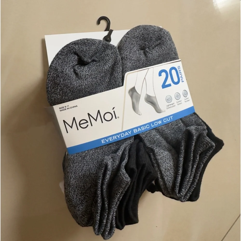 MeMoi 20 Pairs Low Cut Socks